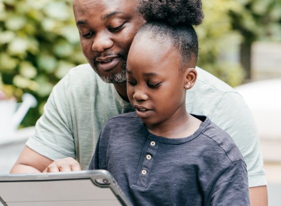 Parent Helping Child with homework